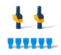 2 Pz Connettori per Tubi Passanti e 6 Set di Ricambio per Valvole a Morso per Camelbak, Bocchini di Ricambio per Camelbak, Accessori di Ricambio per Sacca di Idratazione del Tubo Camelbak