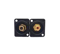 2 PZ Connettori RCA Femmina RCA Montaggio A Pannello Presa Su Telaio Connettore 86 Pannelli Placcato Oro Nero/Argento Connettore Video Presa Femmina Rosso Nero Nucleo (nero)