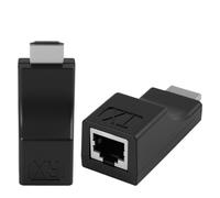 2 pz. Convertitore HDMI Network Ethernet, adattatore HDMI a RJ45 fino a 30 m, prolunga tramite Ethernet CAT6/CAT5E, amplificatore video 1080P Full HD per TV, computer, proiettore, conferenze, cinema