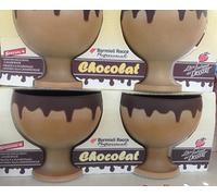 2 PZ COPPA CHOCOLAT COPPETTA GELATO MACEDONIA 42,5 CL COMO BORMIOLI ROCCO