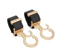 2 pz/coppia di ganci per passeggini con doppio gancio organizer con rotazione a 360 gradi per borse pannolini, biberon e accessori