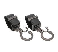 2 pz/coppia di ganci per passeggini con doppio gancio organizer con rotazione a 360 gradi per borse pannolini, biberon e accessori