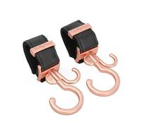 2 pz/coppia di ganci per passeggini con doppio gancio organizer con rotazione a 360 gradi per borse pannolini, biberon e accessori