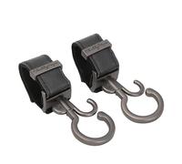 2 pz/coppia di ganci per passeggini con doppio gancio organizer con rotazione a 360 gradi per borse pannolini, biberon e accessori