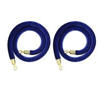 2 Pz Corda della Barriera di Controllo della Folla, Corda in Velluto Blu con Gancio d'oro, Divisore della Sicurezza Coda per Festa Nuziale, Taglie Disponibili(Size:5ft/150cm)