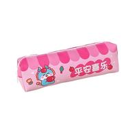 2 pz creativo cartone animato The Year Of The Loong Series Pencil Bag Studente di grande capacità sacchetto di immagazzinaggio della matita, Pace e Gioia, 19*4*5.5cm