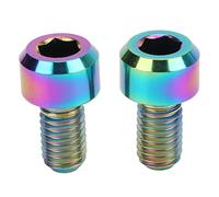 2 Pz Deragliatore della Bicicletta Bullone M5 * 9mm Anteriore Posteriore Deragliatore Ruota Viti in Lega di Titanio Deragliatore Gancio Viti per Il Ciclismo