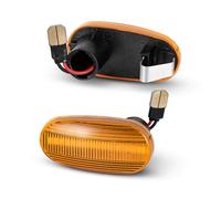 2 Pz Dinamica Luce di Indicatore Laterale Freccia Segnale Girata Lampada Lampeggiante for Alfa Romeo Mito 955 47 937 GT Fiat Bravo II Hatchback(Orange lens)