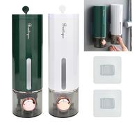 2 Pz Dispenser Sapone Muro da 450ml,Dispenser di Sapone Manuale Singola Testa,Dispenser Manuale di Sapone e Shampoo Doccia,Distributore di Sapone da Parete per Casa, Bagno, Cucina, Hotel