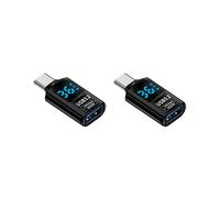 2 Pz Display LED Digitale Adattatore USB 3.2 10 Gbps 36-60 W Misuratore di Potenza Tester Chip Intelligente Trasmissione Dati Estensione USB C A