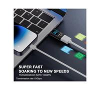 2 Pz Display LED Digitale Adattatore USB 3.2 10 Gbps 36-60 W Misuratore di Potenza Tester Chip Intelligente Trasmissione Dati Estensione USB C B