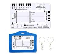2 pz ECG 7 Step Righello Trasparente EKG Pocket Card Strumento di Misurazione, Formato tascabile 8,6 cm x 5,4 cm, contiene 2 aperture con chiusura a moschettone per studenti, paramedici, EMT