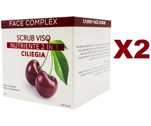 2 PZ FACE COMPLEX SCRUB VISO NUTRIENTE 2IN1 CILIEGIA PELLE MORBIDA LUMINOSA 50ML