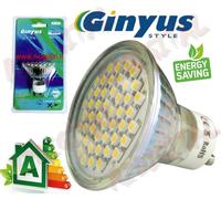 2 pz FARETTO GU10 DICROICA 48 SMD LUCE LED GU 6400K FREDDA INCASSO CLASSE A