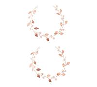 2 Pz Fascia Per Con Catena Morbida Rosa Fascia Per Spose Da Sposa Fascia Comoda Matrimonio Della Sposa Da Sposa Fasce Di Strass Fasce Per Le Donne Fascia Rosa Lega FRCOLOR