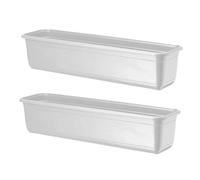 2 Pz. Fioriere Per Balcone Senza Sottovaso 30Cm-80Cm 4 Colori Set - Venus