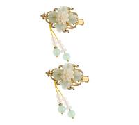 2 Pz Forcina antica barrette forcine hair accessories accessori per con fiori copricapo nappa arredamento retrò molletta di fiori accessori per per donna Bicchiere FRCOLOR