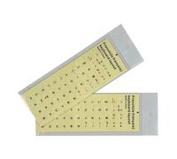 2 PZ Francese Tastiera Adesivi Sfondo Trasparente con Letteratura Bianco/Nero per Computer Portatile Tastiera Tasti PVC Francese Tastiera Film