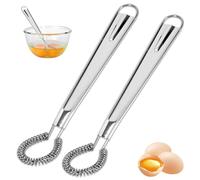 2 pz Fruste da Cucina in Acciaio Inossidabile,manuale frullatore per uova - Ideali per Uova, Panna, Salse e Altri Miscelatori Manuali - Utensili da Cucina Essenziali (2PCS)