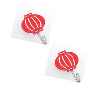 2 Pz Gancio Per Lanterna Gancio Portachiavi Grucce Rosse Gancio Decorativo Per Cappelli Grucce in Metallo Appendiabiti in Metallo Appendini Parete Gancio Della Porta Pvc