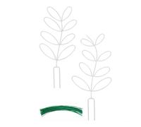 2 pz graticcio da giardino per piante rampicanti traliccio in ferro con legami a forma di foglia filo piante d'appartamento per interni amante regalo strumento interno stand