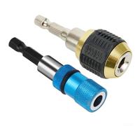 2 pz Hex Shank Drill Mandrino Adattatore 1/4 di Pollice 60mm Keyless Quick Change Converter per Trapani Elettrici Deck Building Legno Framing