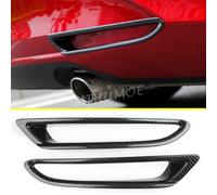 2 pz in fibra di carbonio paraurti posteriore fendinebbia decorazione copertura lampade Trim per Mazda 3 Sedan 2019 2020 2021 2022 2023 2024 nero