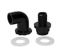 2 pz Kit Diametro Interno 20mm 1/2 ''Non Filettato Fish Tank Connettore Acquario Accessori Gomito + diretto