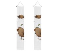 2 pz kiwi uccelli carino portico banner porta d'ingresso segno elegante decorazione della casa bandiere appeso portico segno banner di benvenuto per esterni interni forniture per le vacanze 180 x 30