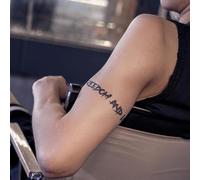 2 pz Libero con lettera d'amore succo di frutta erba tatuaggio temporaneo adesivo semipermanente serratura impermeabile resistente allo strofo duraturo