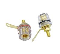 2 Pz/lotto 4mm Presa A Banana Binding Post Terminale 'altoparlante Amplificatore Audio Connettore di Cristallo Borsette Medio 4mm Banana Femmina Martinetti(2Pcs Red)