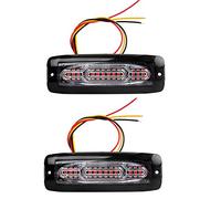 2 Pz Luce Stroboscopica di Emergenza Dell'ambulanza 16 modalità di Illuminazione Lampeggiante 12W Pickup Trucks LED Lampada di Segnale Laterale di Avvertimento,Giallo