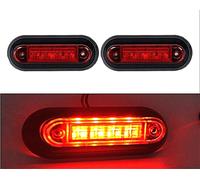 2 Pz Luci Marker 12/24V Posteriori 4 LED Lampade Camion Rimorchio Scocca Autobus