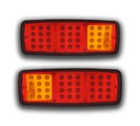 2 PZ LUCI POSTERIORI LED 12V 36 SMD 3 FUNZIONI FANALI POSTERIORI CAMION MINI ...