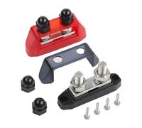 2 pz M10 Dual Stud Bus Bar Supporto Blocco di Distribuzione di Alimentazione 12-48V DC 100A Corrente Max per Cablaggio Circuito Elettrico Sicuro ed Efficiente