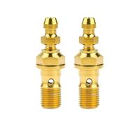 2 Pz M10X1.0/1.25Mm Passo Bullone Banjo In Titanio Con Valvola Di Spurgo Per Viti Frizione Freno Moto Singolo/Doppio Foro, Oro, M10 Pitch 1,0mm
