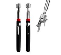 2 pz Magnetico Pick Up Tool Bastone Magnetico Estensibile Nero 3,6 kg Telescoping Magnet Stick Strumento per Viti Dadi Pins