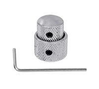 2 Pz Metallo Chitarra Manopole di Controllo Per Basso Elettrico & Chitarra Vol/Tone Regolazione Parti di Ricambio Doppio Strato Metallo Volumi Manopole