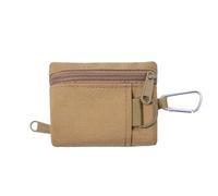 2 PZ Mini Portafoglio Uomo EDC Molle Pouch Portatile Key Card Caso Della Borsa Della Moneta Della Borsa Da Caccia Della Chiusura Lampo, Colore: fango., Taglia unica