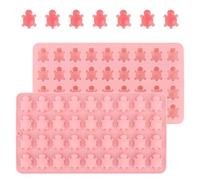2 Pz Mini Stampi in Silicone a Forma di Tartaruga, Stampo in Resina a Forma Tartaruga Marina con 72 Cavità per Cottura Fai Da Te di Cioccolato Caramelle Cubetti Ghiaccio Gelatina Cera (Rosa)