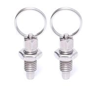 2 pz molla stantuffo mano retrattile fuori per cassetta degli attrezzi caricato manopola argento maniglia a mano retrattile