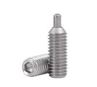 2 Pz Molla Vite Del Stantuffo M3 M4 M5 M6 304 Presa In Acciaio Inox Corsa Lunga Testa Di Plastica Retrattile Posizionamento