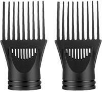2 pz Nero Asciugacapelli Diffusore Professionale Universale Parrucchiere Vento Soffiaggio Copertura Pettine Ugello Nero Raddrizzamento Asciugacapelli e Accessori Diffusori Asciugacapelli