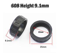 2 Pz Nero Potenza Attrezzo Cuscinetto Gomma Manica 607 608 6000 Smerigliatrice