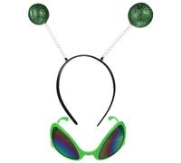 2 Pz Occhiali Festival Party Forma Divertente Occhiali Da Ballo Alieno Accessori Alieni Bomboniere in Costume Con Pompon Ufo Borsa Da Festa Plastica Cosplay Uomo