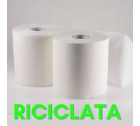 2 pz. - OFFERTA 1 CAMION - Carta Rotoloni Industriali Bobina Carta Riciclata 800 strappi Rotolone carta Ecologico Asciugatutto Bianca 1,5 KG (1600 strappi 3kg totale)