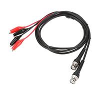 2 Pz P1011 Sonda Oscilloscopio Filo di Terra BNC Q9 a Doppio Clip di Coccodrillo Puntali 500V 5A Multimetro Cavo di Piombo 50Ω Mini Oscilloscopio Accessori 108 cm/42.5in