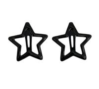 2 pz/paio di fermagli per capelli per ragazze calde nero/grigio a forma di stella fermagli per capelli in metallo per adolescenti ragazze coda di cavallo festival vita quotidiana grande bella donna