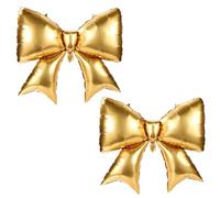 2 Pz Palloncini con Fiocco Grandi, Decorazioni per Feste a Tema Fiocco Eleganti Palloncini Coquette per Compleanni Matrimoni e Feste di Fidanzamento Coquette (Oro)