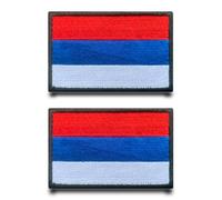 2 Pz Patch Bandiera Russia Emblema Ricamato Fastener Tattico Gancio & Loop Applique Militare Patches per Vestiti,Jeans,Giacca,Cappelli,Zaino,Gilet,Borse